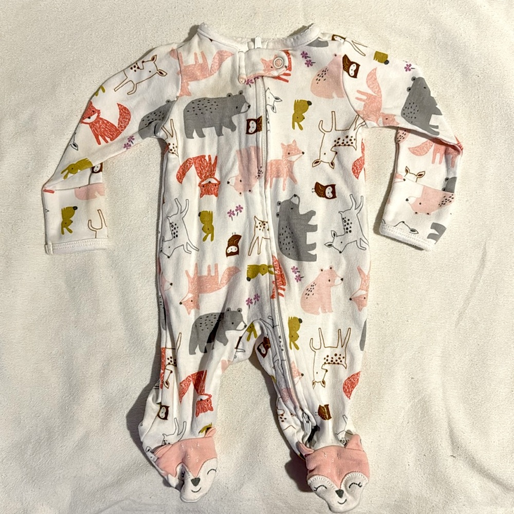 Newborn onesie Carter’s - woodland animals, fox, bear, owl, bunny, deer